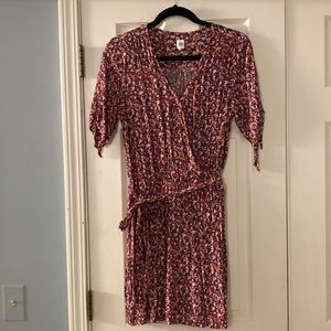 Coral floral spring dress